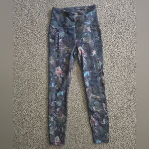 RBX Winter Garden Super Soft Legging EUC Earthy Floral Colors Full Length Small